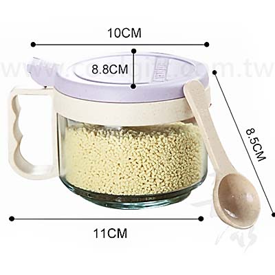 小麥秸秆玻璃調味罐(一入)