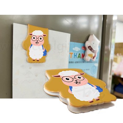 客製澎澎磁鐵夾冰箱貼