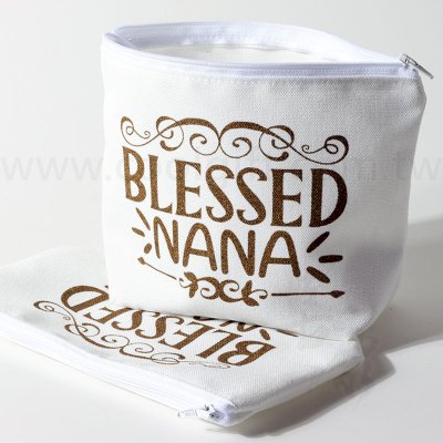 仿帆布拉鍊收納袋