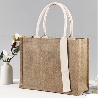 橫式亞麻袋飄帶款