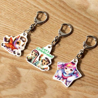 白色壓克力鑰匙圈