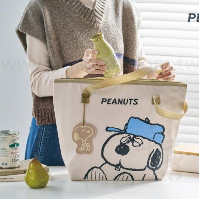 史努比小自在肩背吊飾大保溫袋