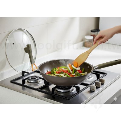 鍋霸不鏽鋼鈦炒鍋三件組
