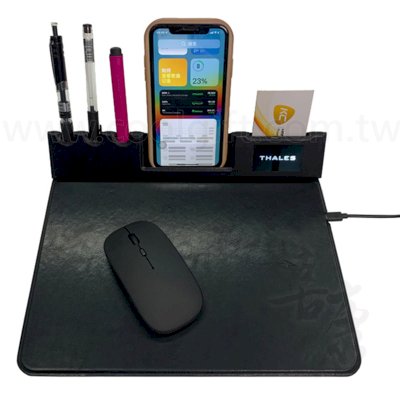 多功能皮革無線充電滑鼠墊
