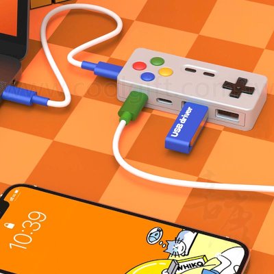 創意電玩把手造型 USB 集線器 多埠 USB 擴充器 造型可愛 功能實用 是遊戲愛好者和數位生活族的絕佳選擇