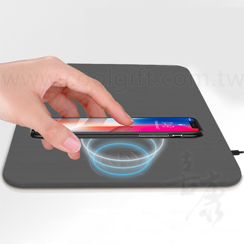 15W PU皮革無線充電滑鼠墊