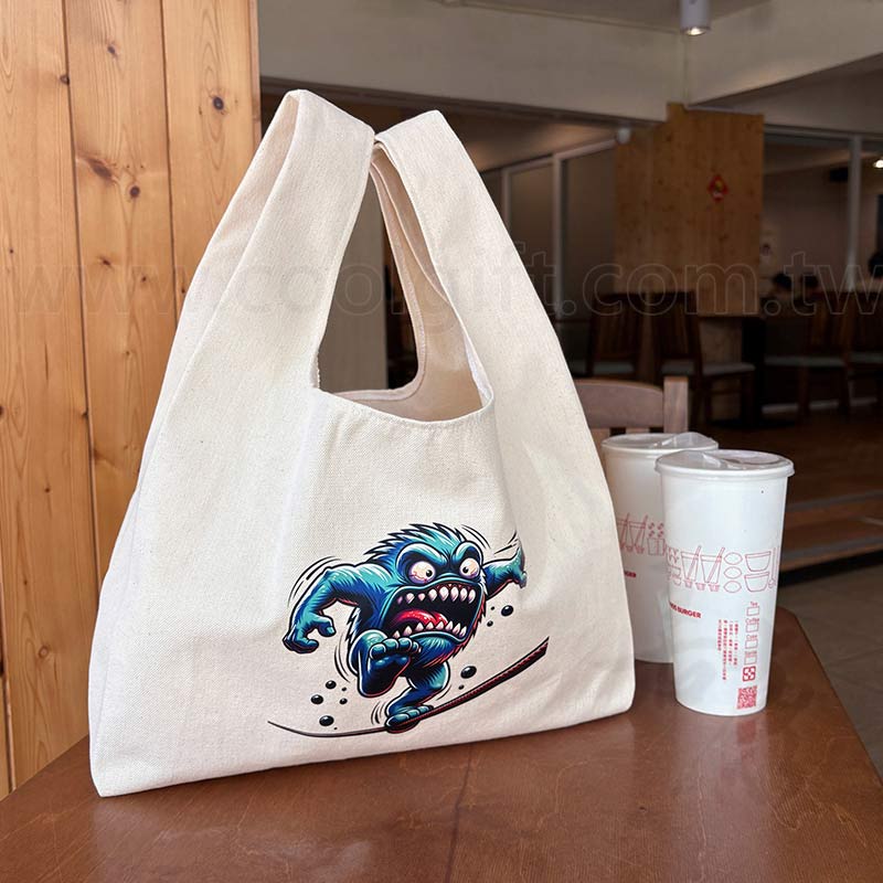 8安本白帆布背心袋中款