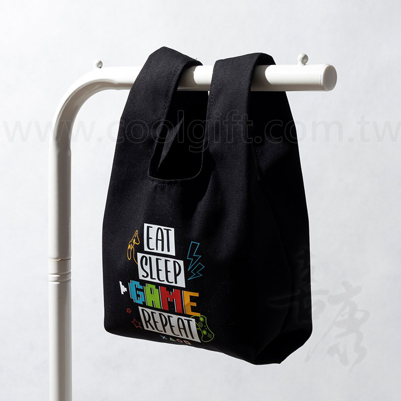 8安黑色帆布背心袋小款