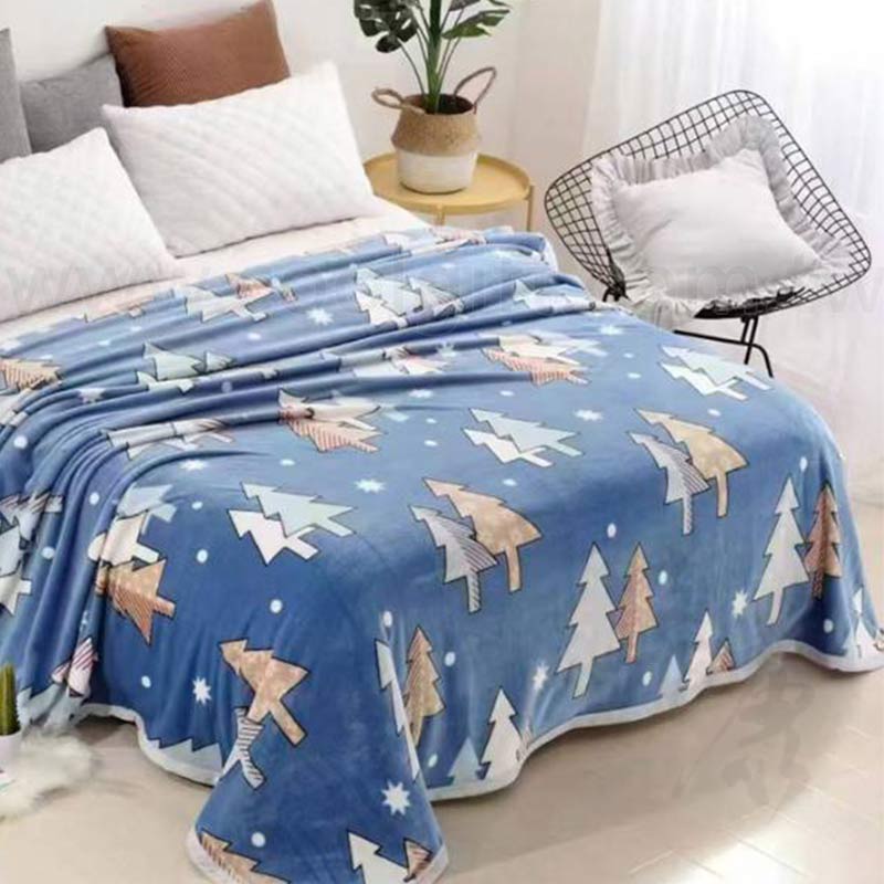 法蘭絨印花保暖毯