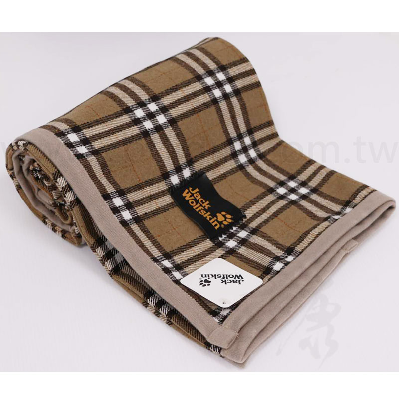 飛狼暖語格紋羊毛毯