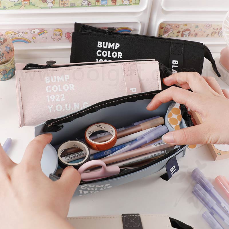 PU皮質大口徑筆袋