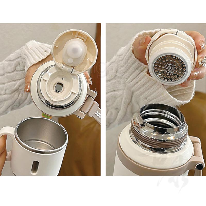 可提式真空不鏽鋼雙飲保溫壺