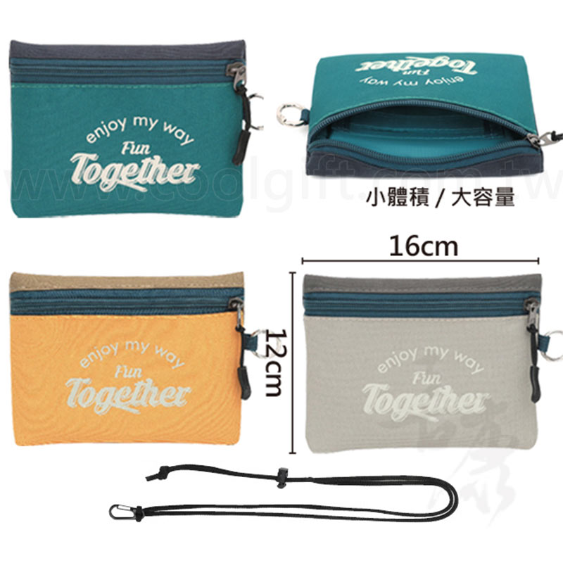 防盜掛脖證件零錢包