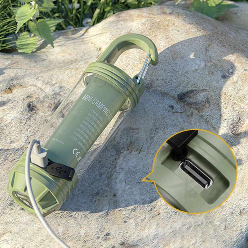 復古多功能充電式露營燈