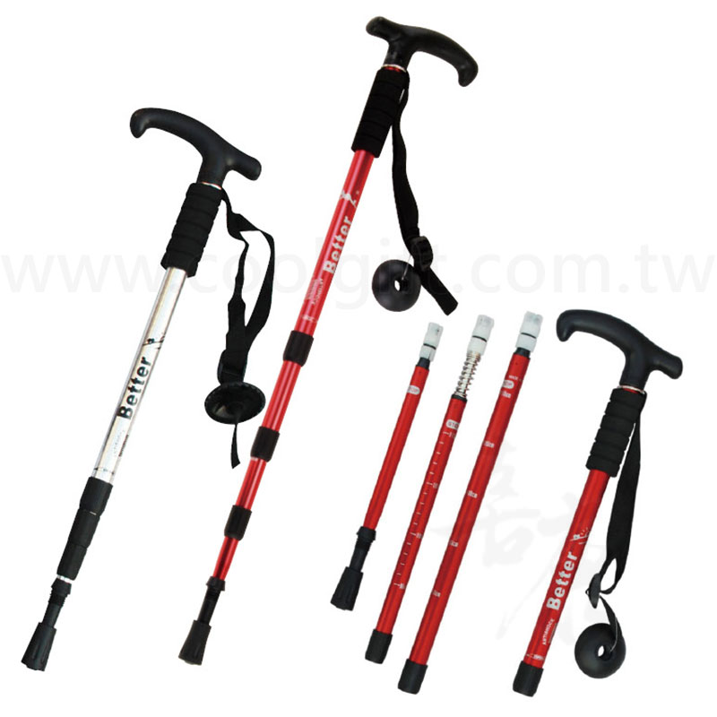 伸縮鋁合金四節登山杖