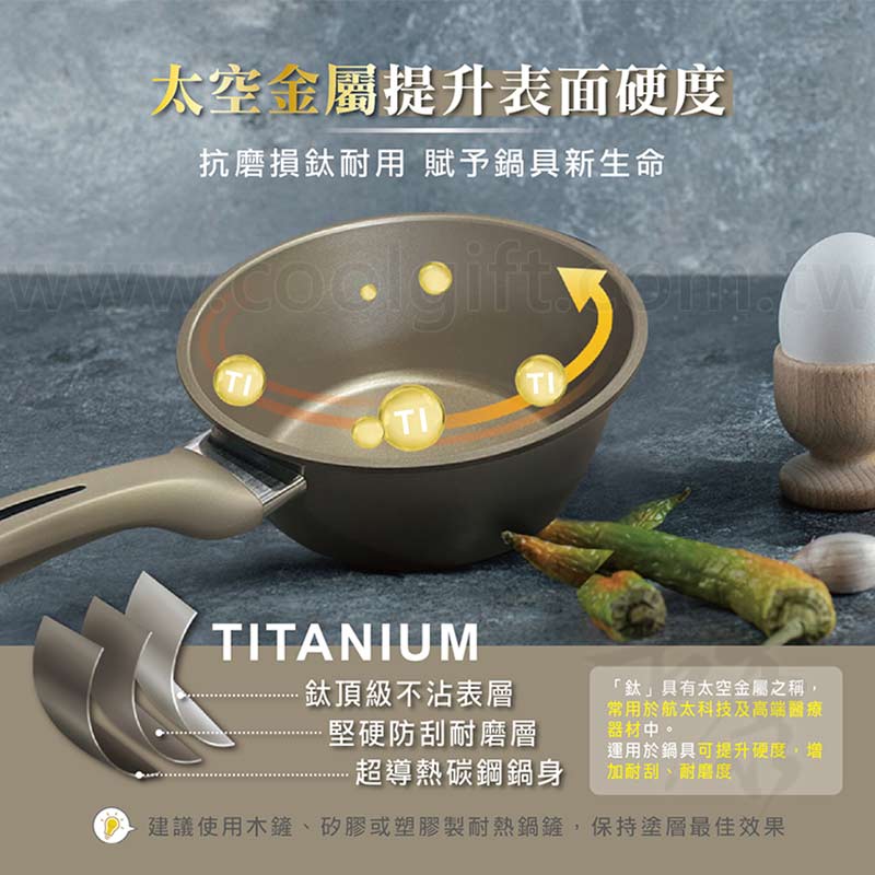 妙管家奈米合金鈦不沾單柄鍋
