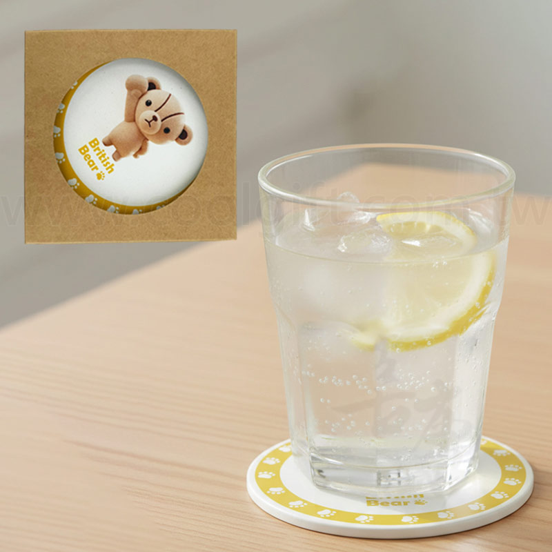 英國熊陶瓷吸水杯墊