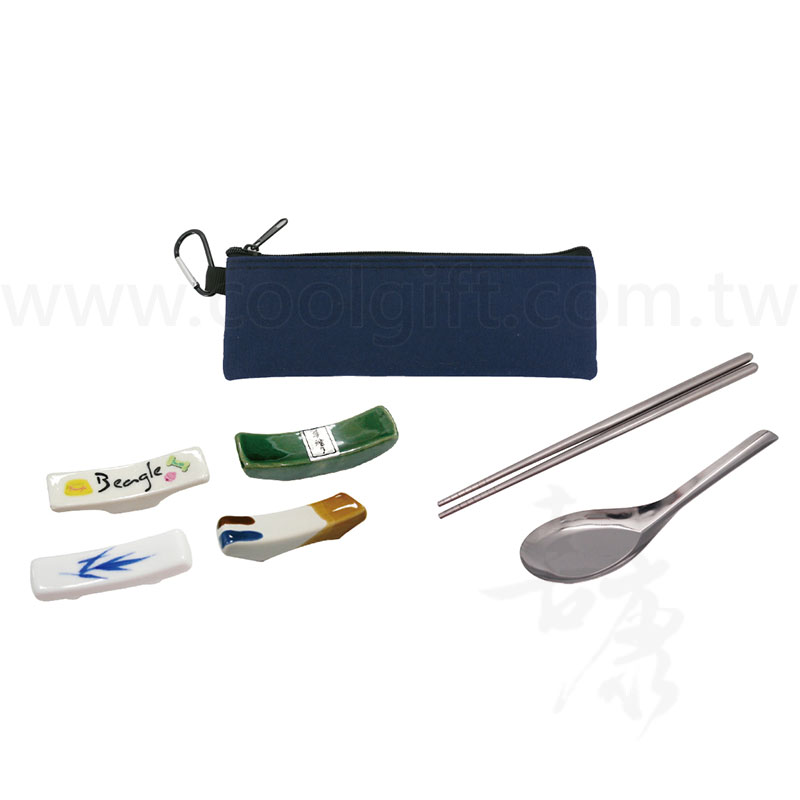 提耳扣環隨身餐具包筷架組
