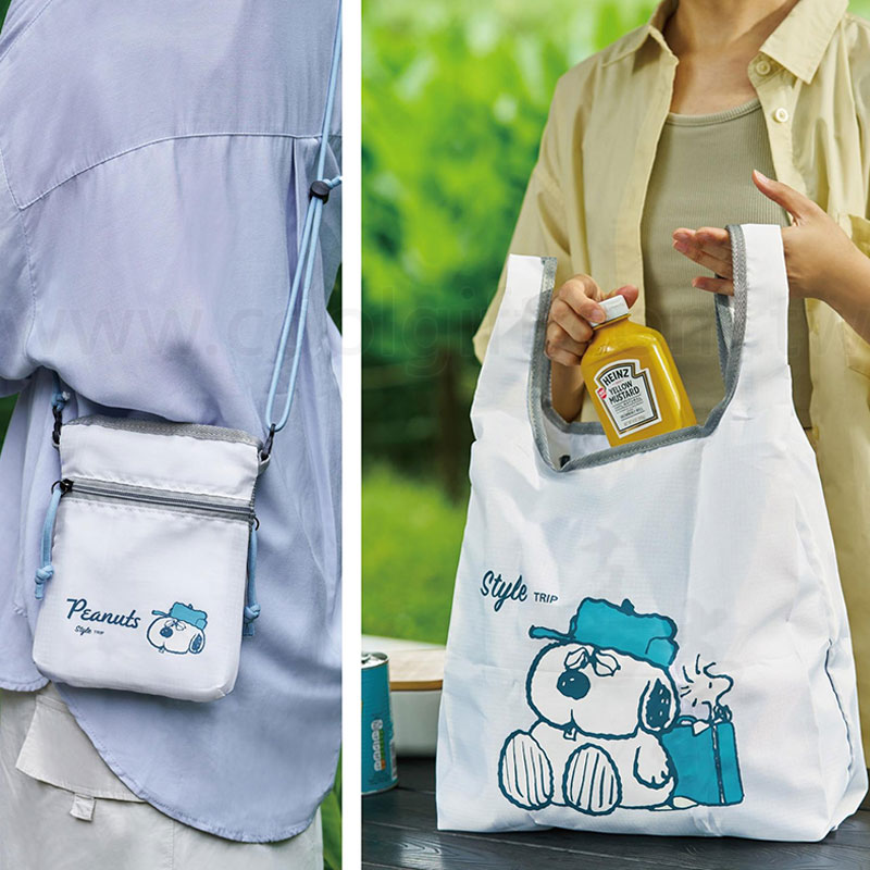 史努比品味時光斜背兩用袋