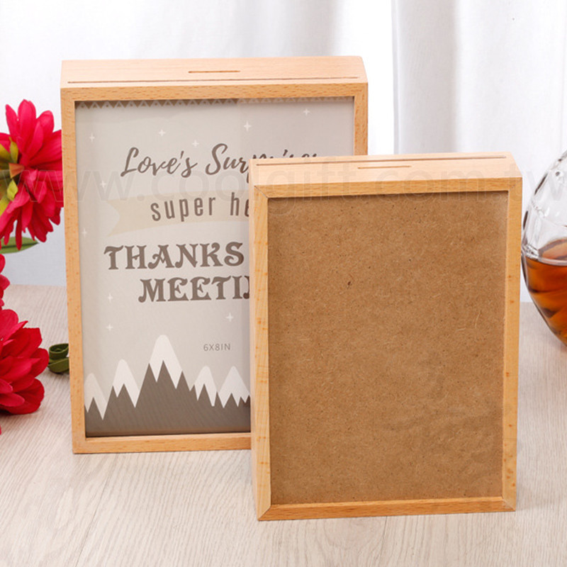 6寸木質相框存錢罐