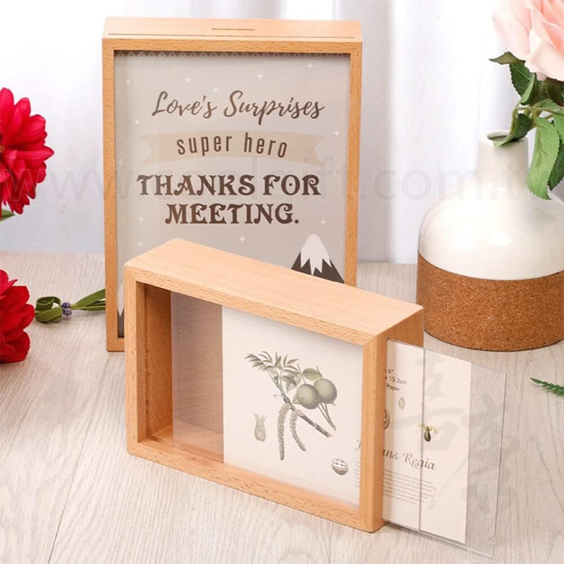 6寸木質相框存錢罐