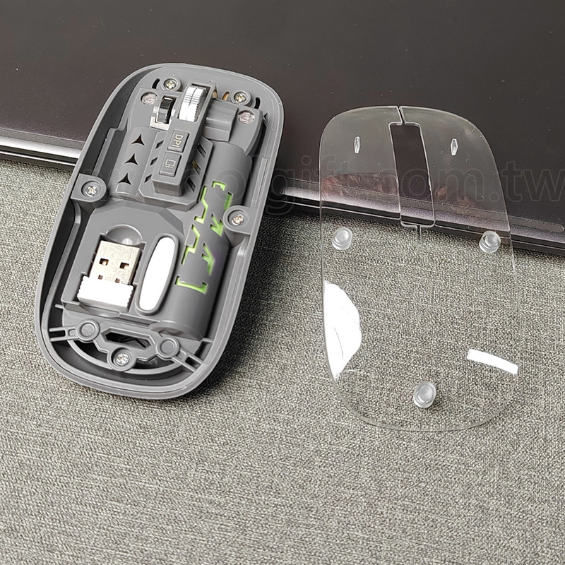 透明殼無線藍牙充電滑鼠