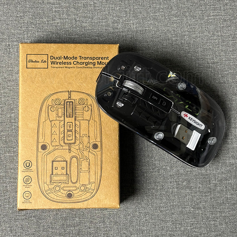 透明殼無線藍牙充電滑鼠