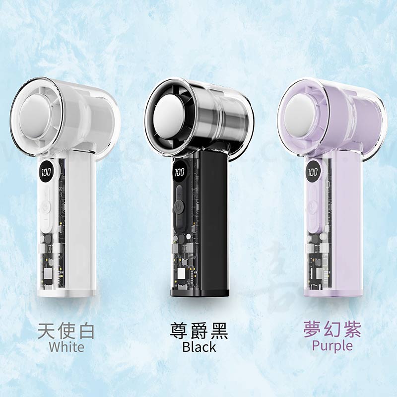 台灣製透明直立冰敷手持風扇