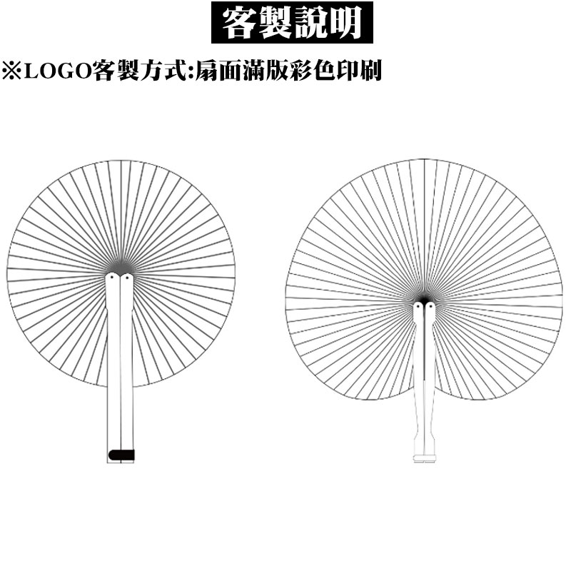 客製彩印孔雀開屏扇