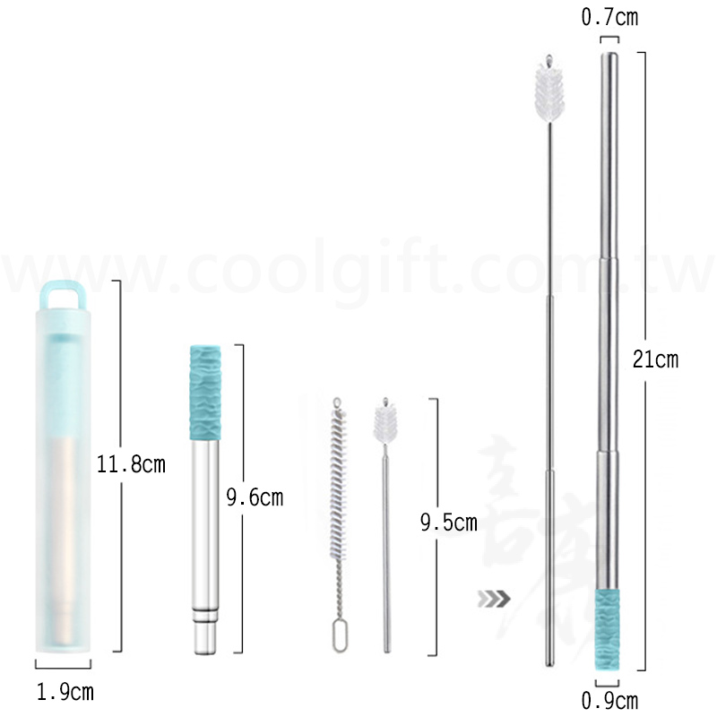 彩漾不鏽鋼伸縮吸管