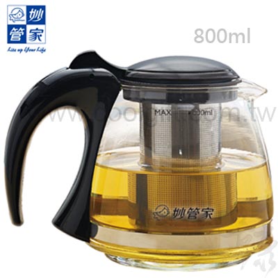 妙管家玻璃泡茶壺800ml